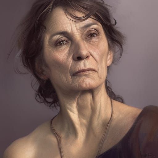 Italian Fisherwoman Portrait in Hyperdetailed Digital Art