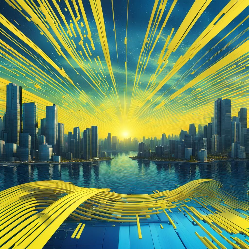 Synthwave Vancouver Landscape in Detailed Matte Painting