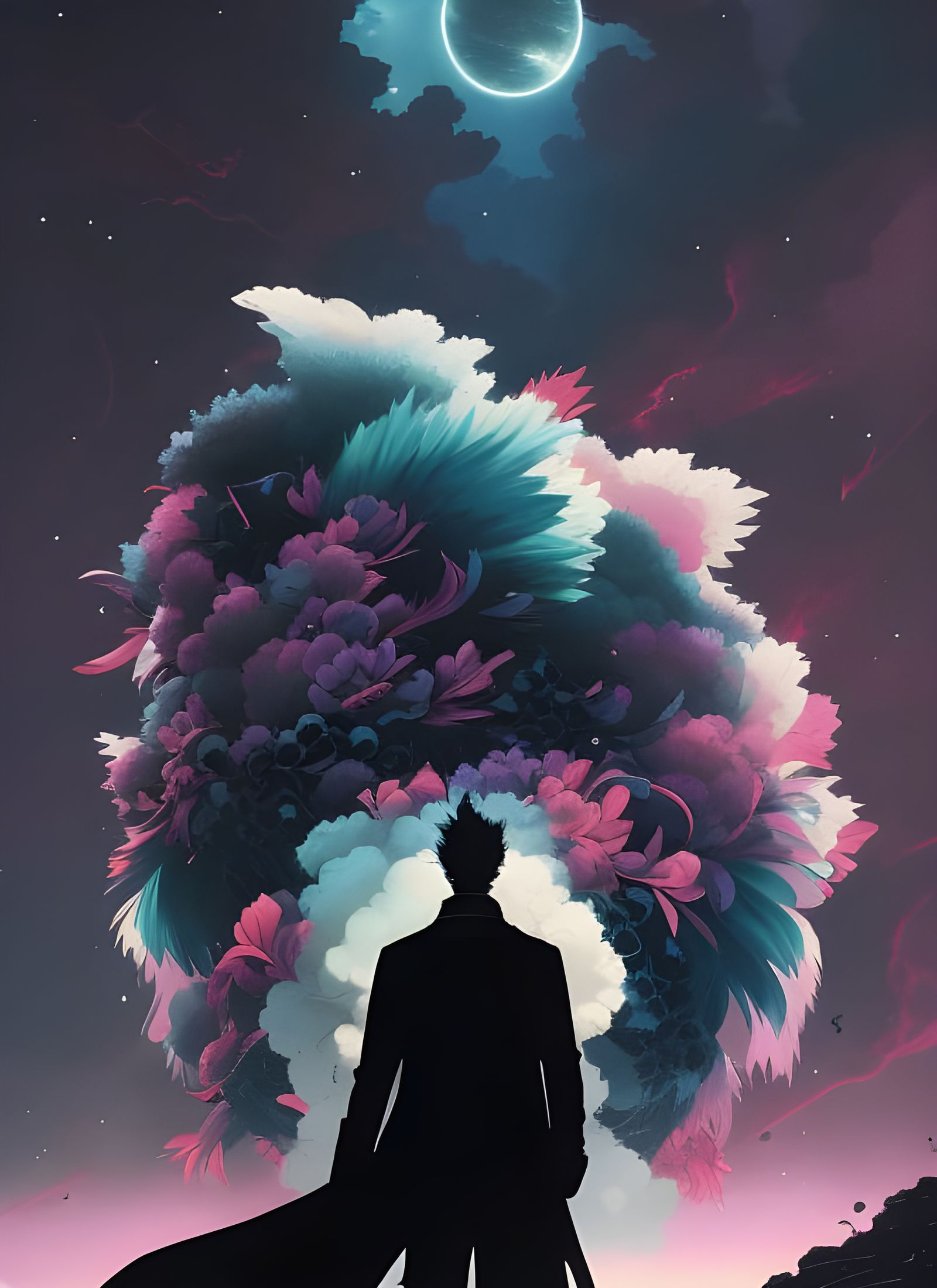 Cosmic Flowers Explosion: A Digital Rendering