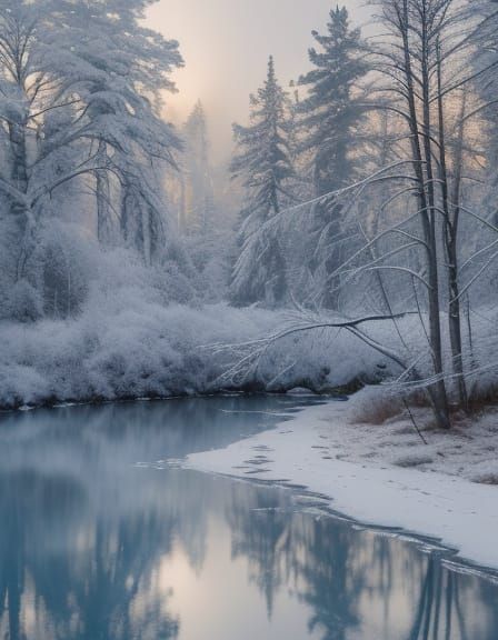 Winter wonderland landscape