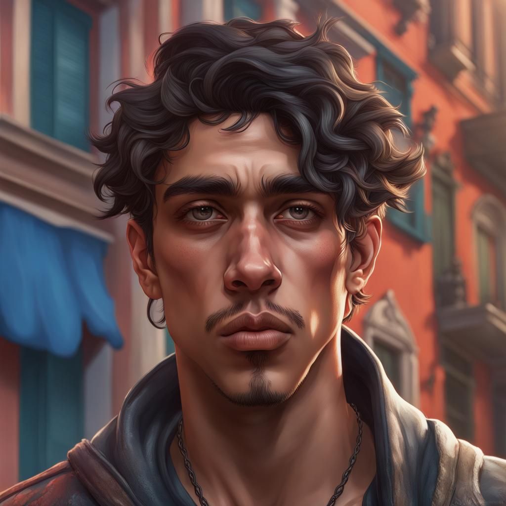 Gothic Teen Portrait in Hyperdetailed Lighting