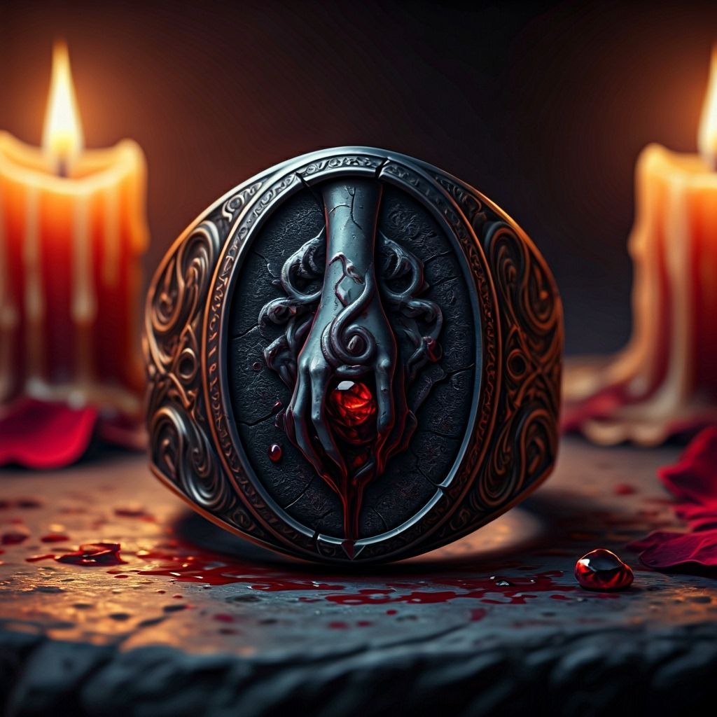 Broken Drow Signet Ring on Altar