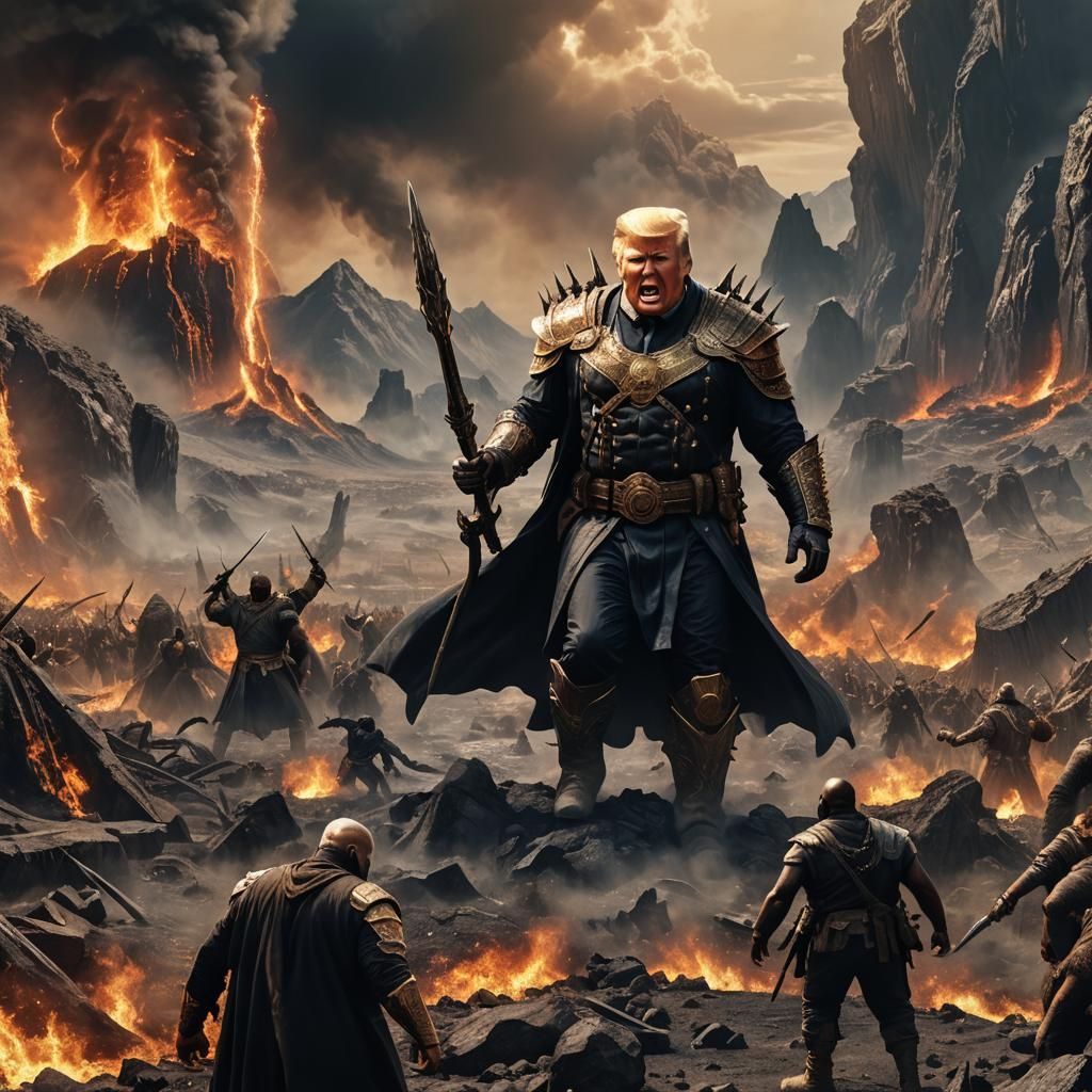 Epic Battle in Mordor: A Matte Painting