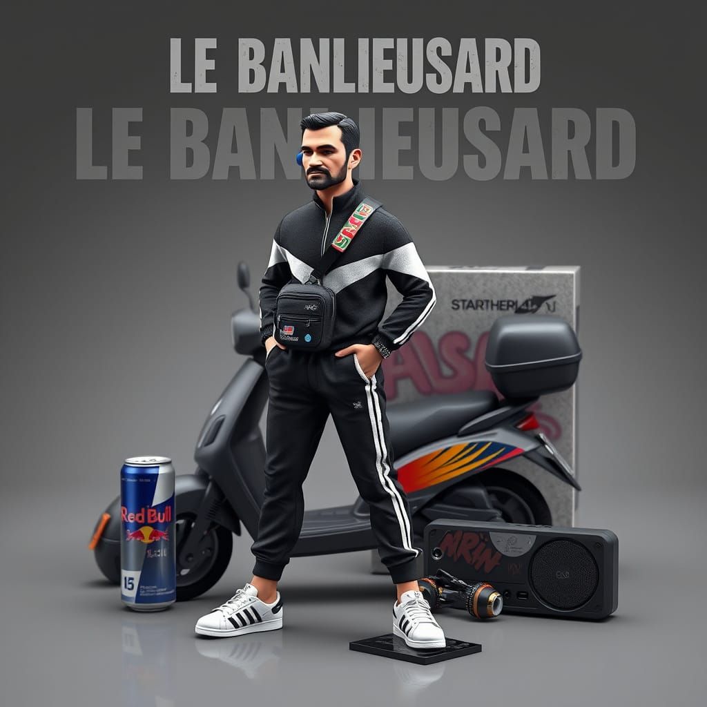 Hyper-Realistic Urban Figure Set in Modern Packaging
