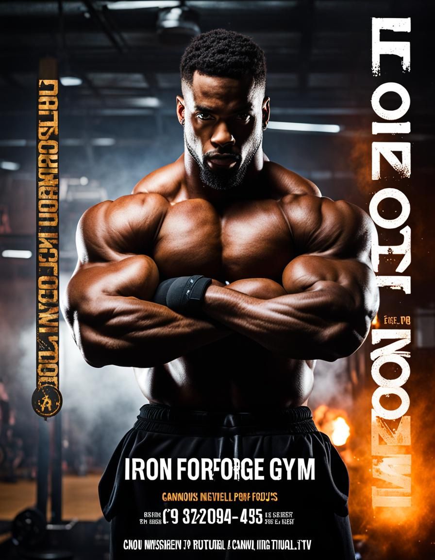 Iron Forge Gym Promo Banner in Natural Lighting