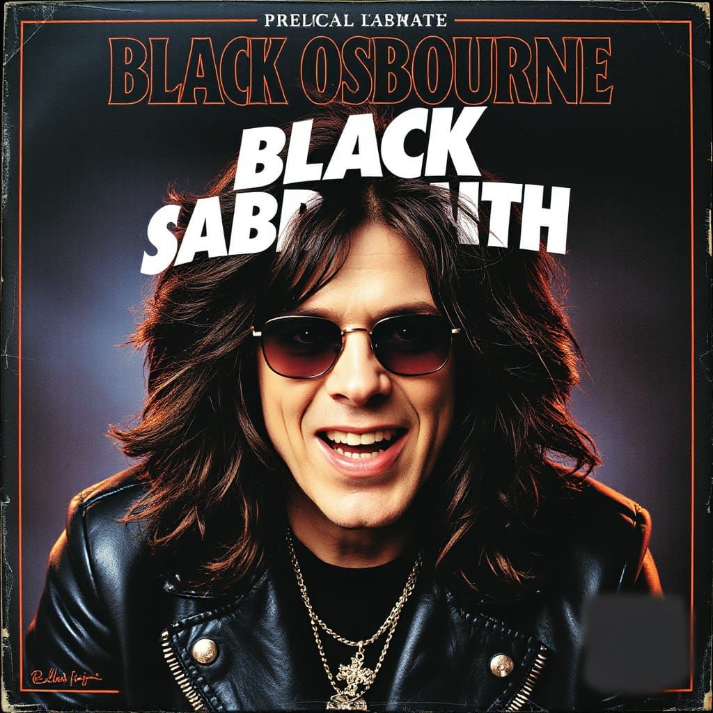 Ozzy Osbourne Album Cover in Heavy Metal Style