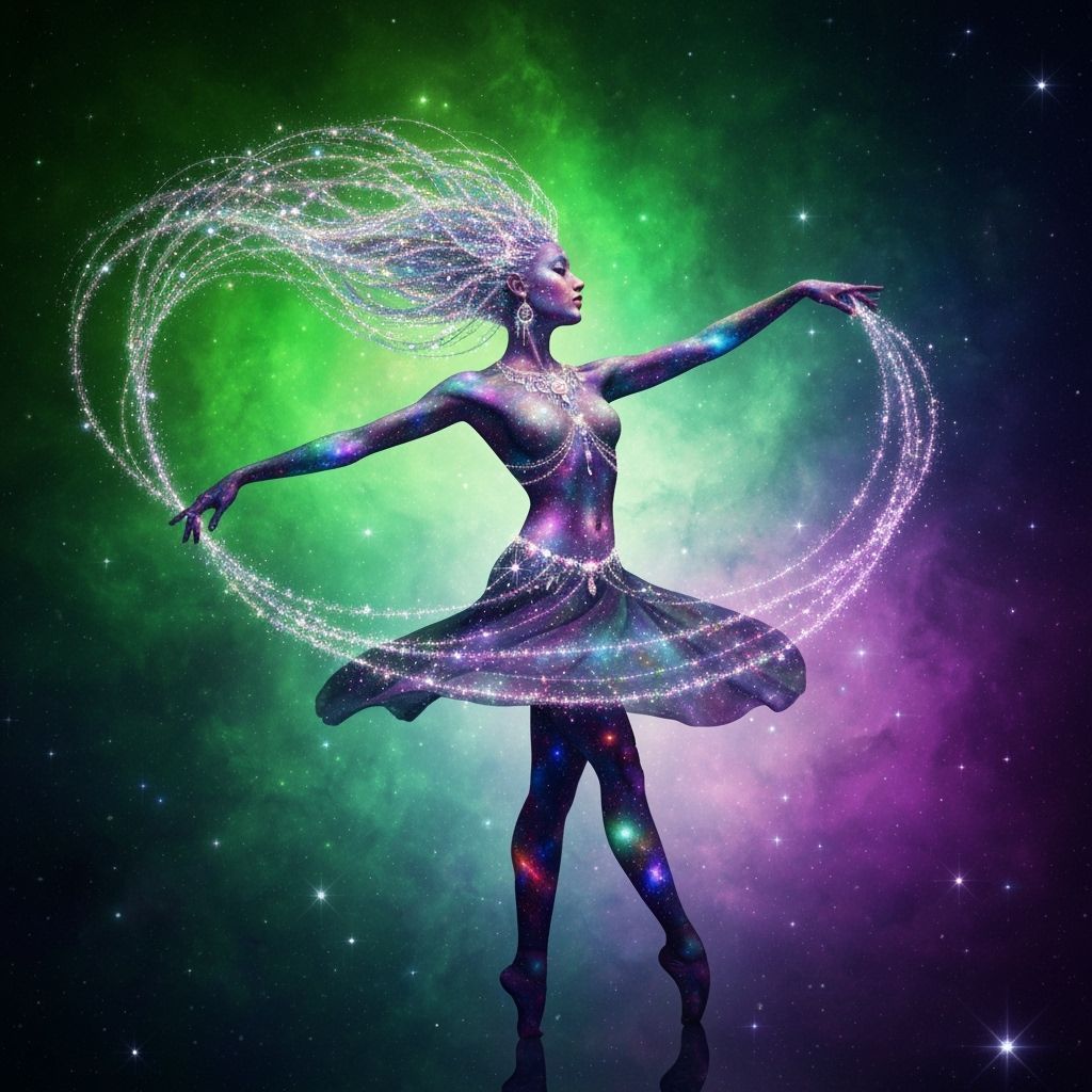 Cosmic Dancer in Art Nouveau Biomechanical Style