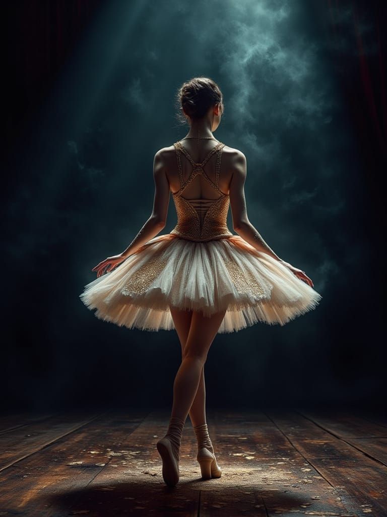 Graceful Ballerina dancing
