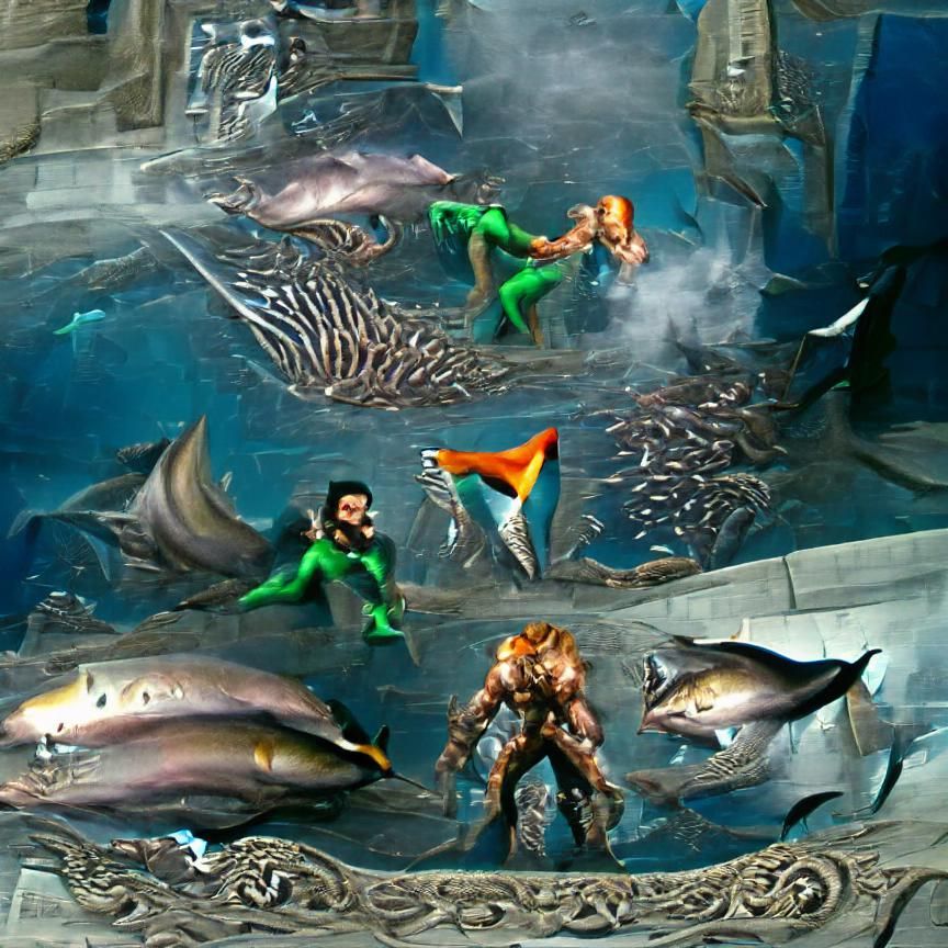 Underwater Battle and Dinner Party in Atlantis