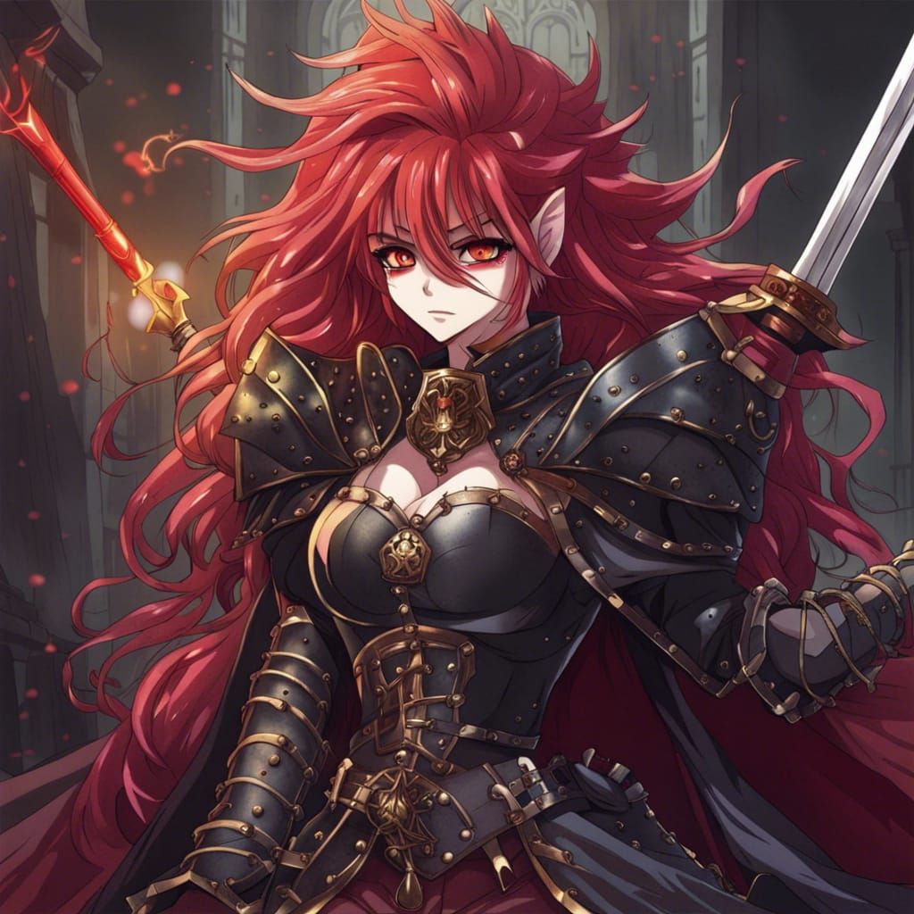 Anime Manga Goblin Queen Knight Illustration