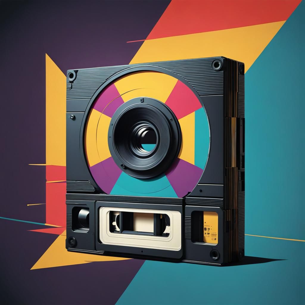 Retro VHS Tape in Pop Art Style