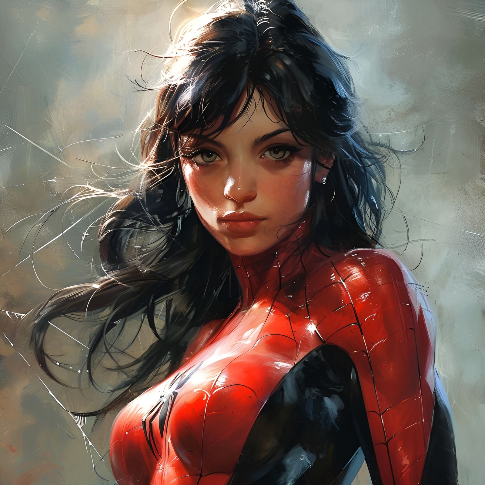 Spider-Woman in Midjourney Style