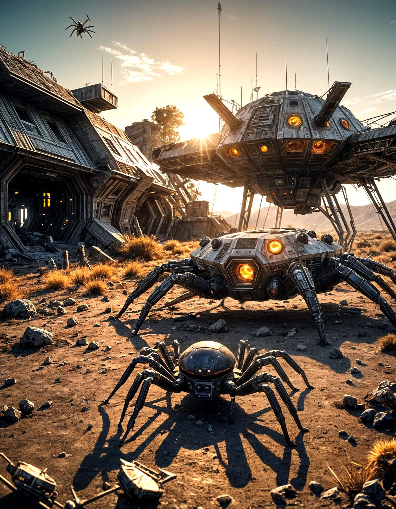 Robotic Spiders Survey Alien Planet During Supernova