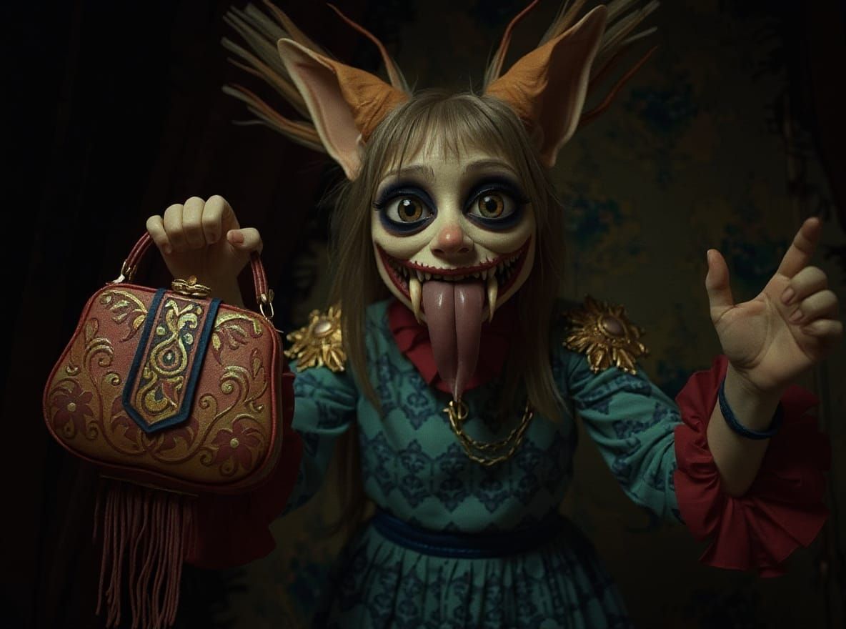 Cursed Uncanny Valley Being With Magical Bag