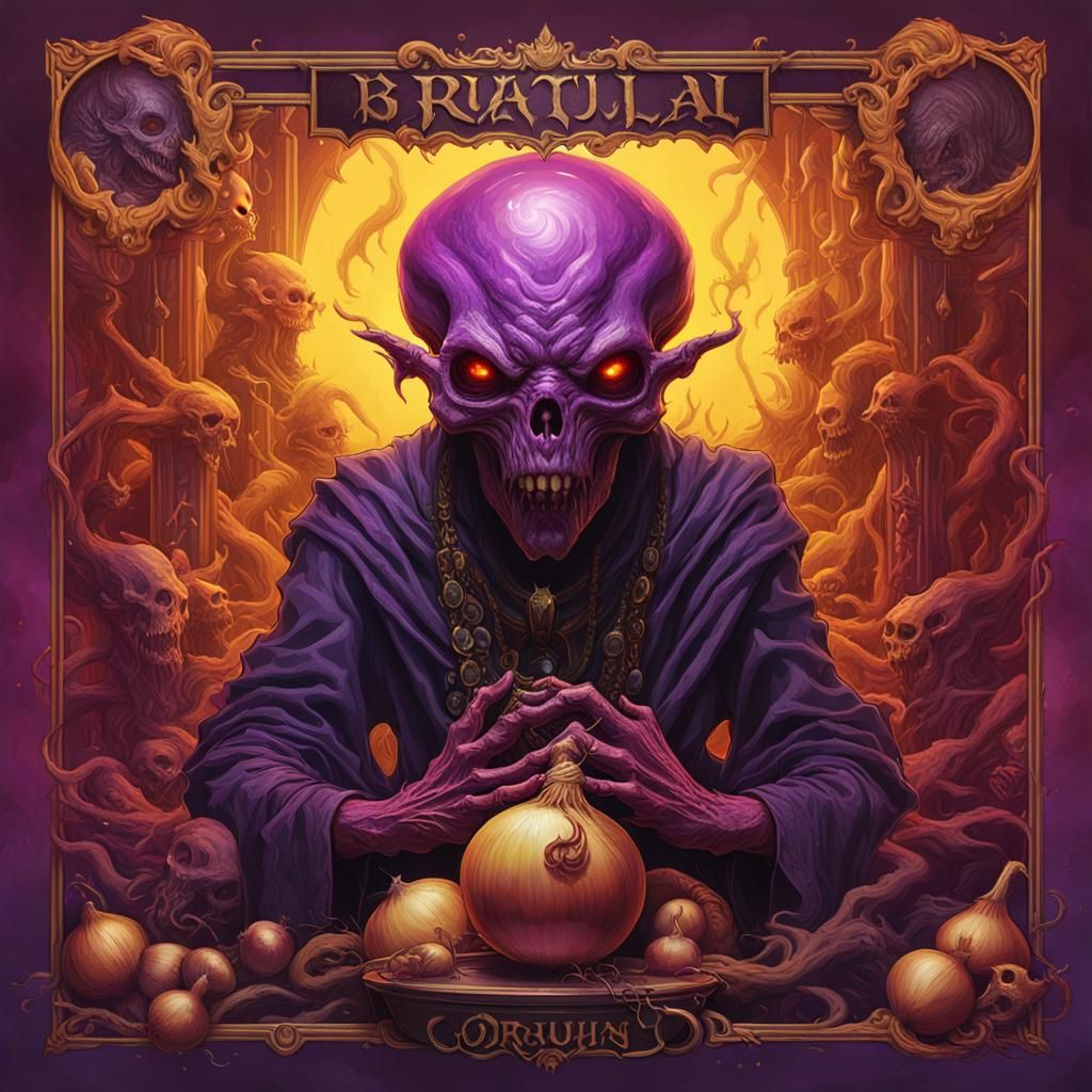 Onion Alien Worship: A Brutal Death Metal Album Cover