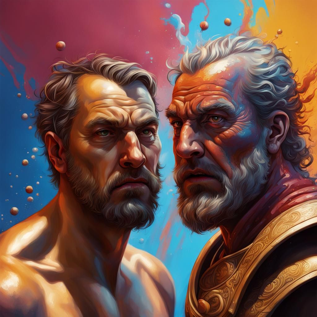 Ulysses and Telemachus: Hyperrealistic Concept Art