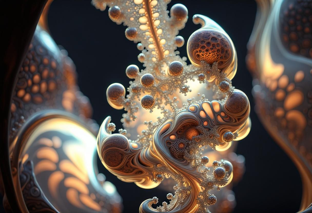 Complex Abstract Image with Magical Particles in 8k
