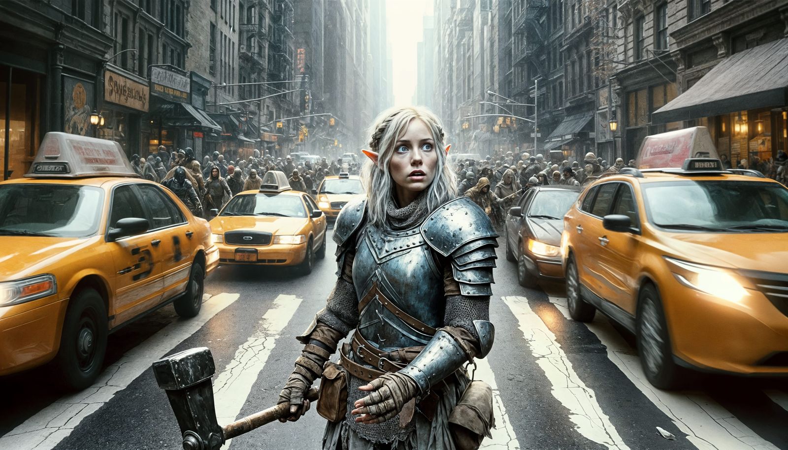 Elf Knight Displaced in Time: Sfumato and Chiaroscuro