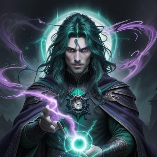 Wizard Apprentice and Master Brewing Magic Potion