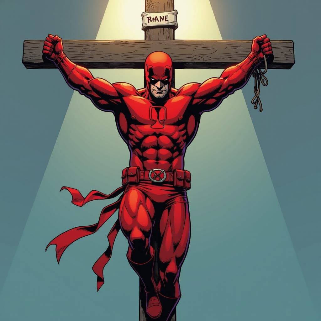 Daredevil Crucified: A Comic Book Rendition