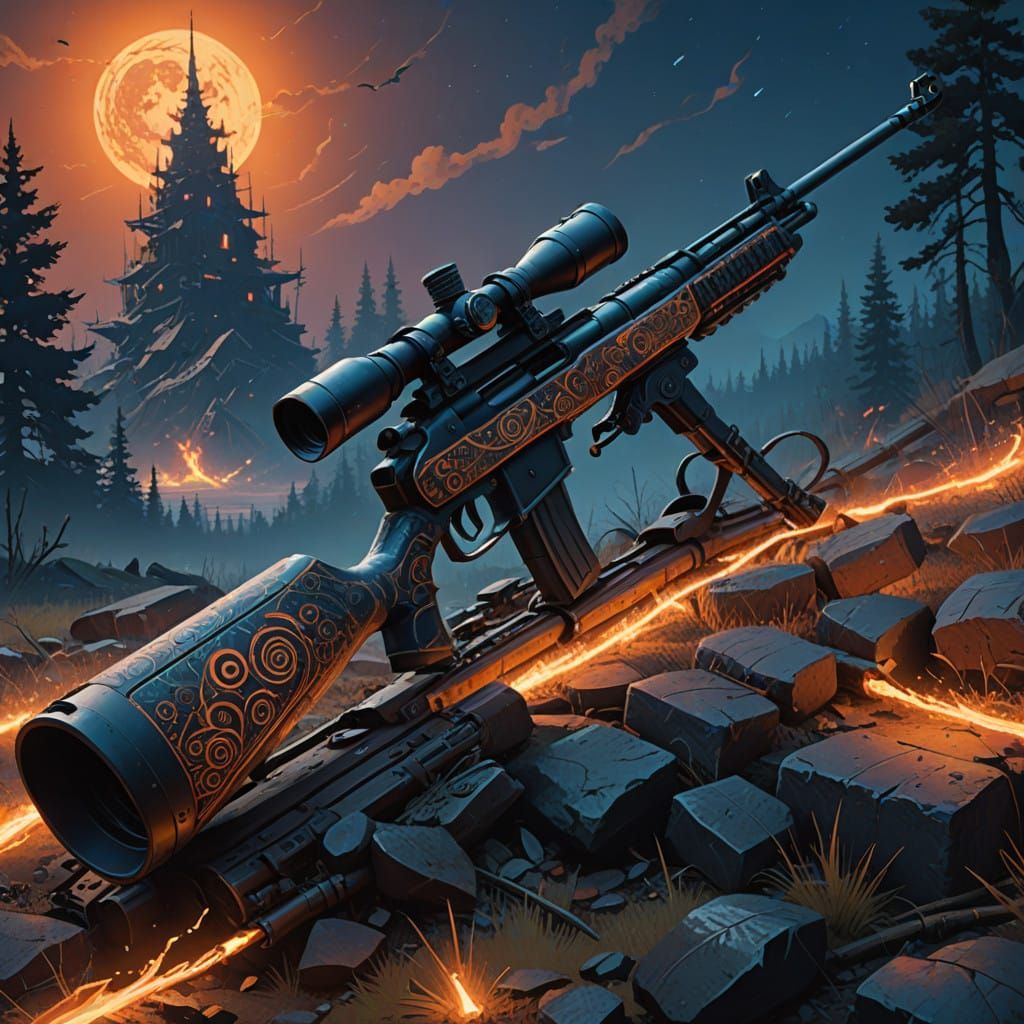 Fantastical Kar-98k Rifle in Rich, Deep Colors