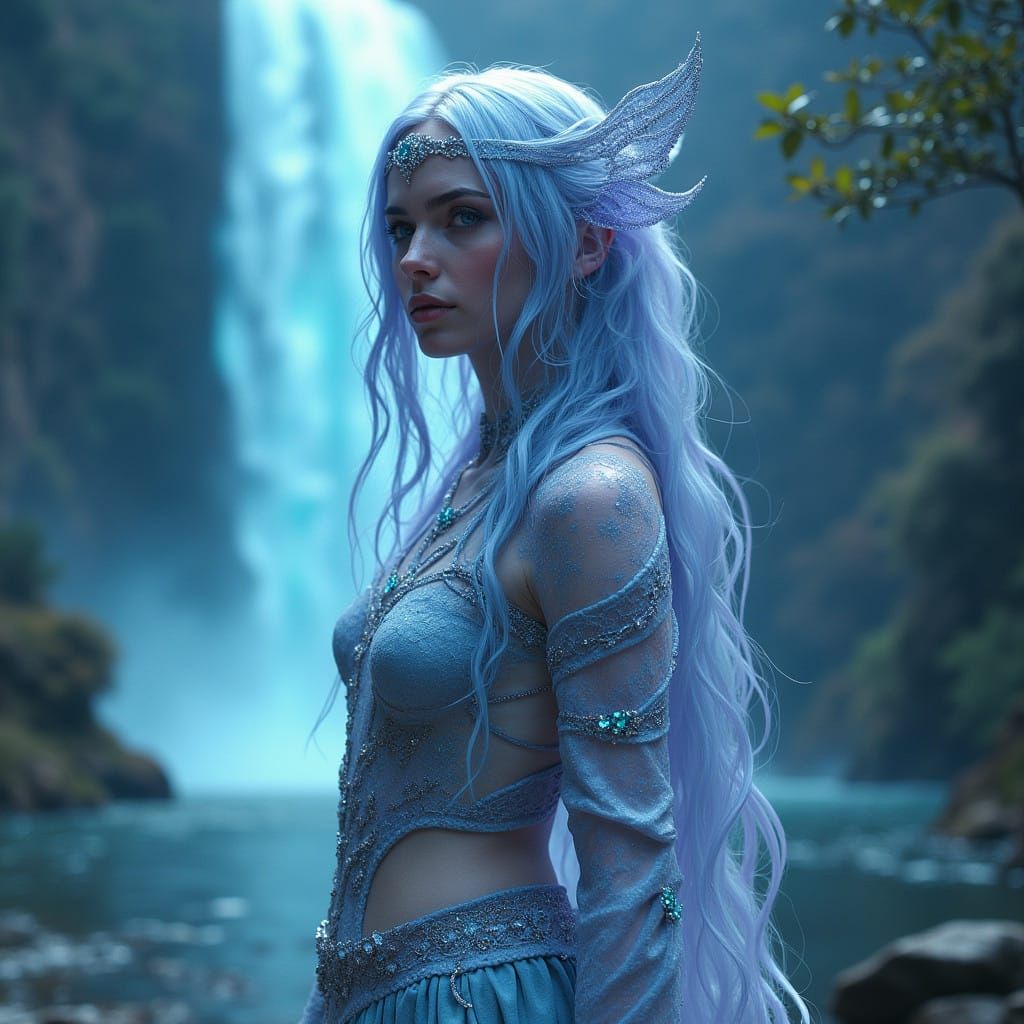 Ethereal Hyperreal Laia in Starlit Fantasy Realm