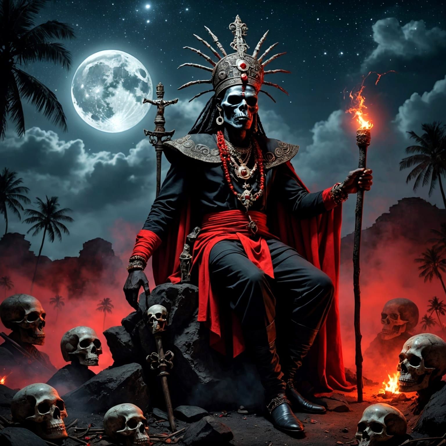 Voodoo Deity Legba at Mystical Crossroads