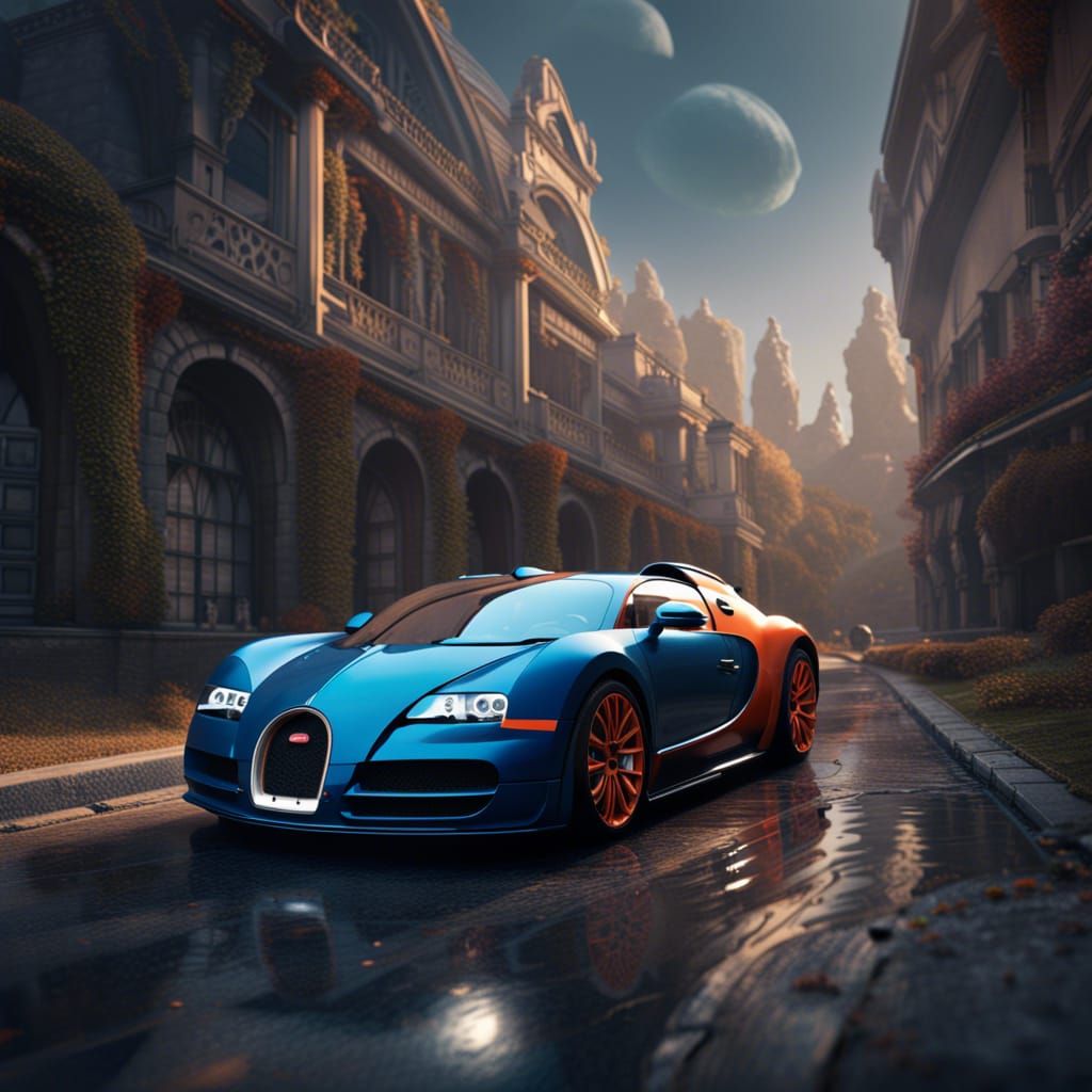 Bugatti Veyron: Detailed Matte Painting