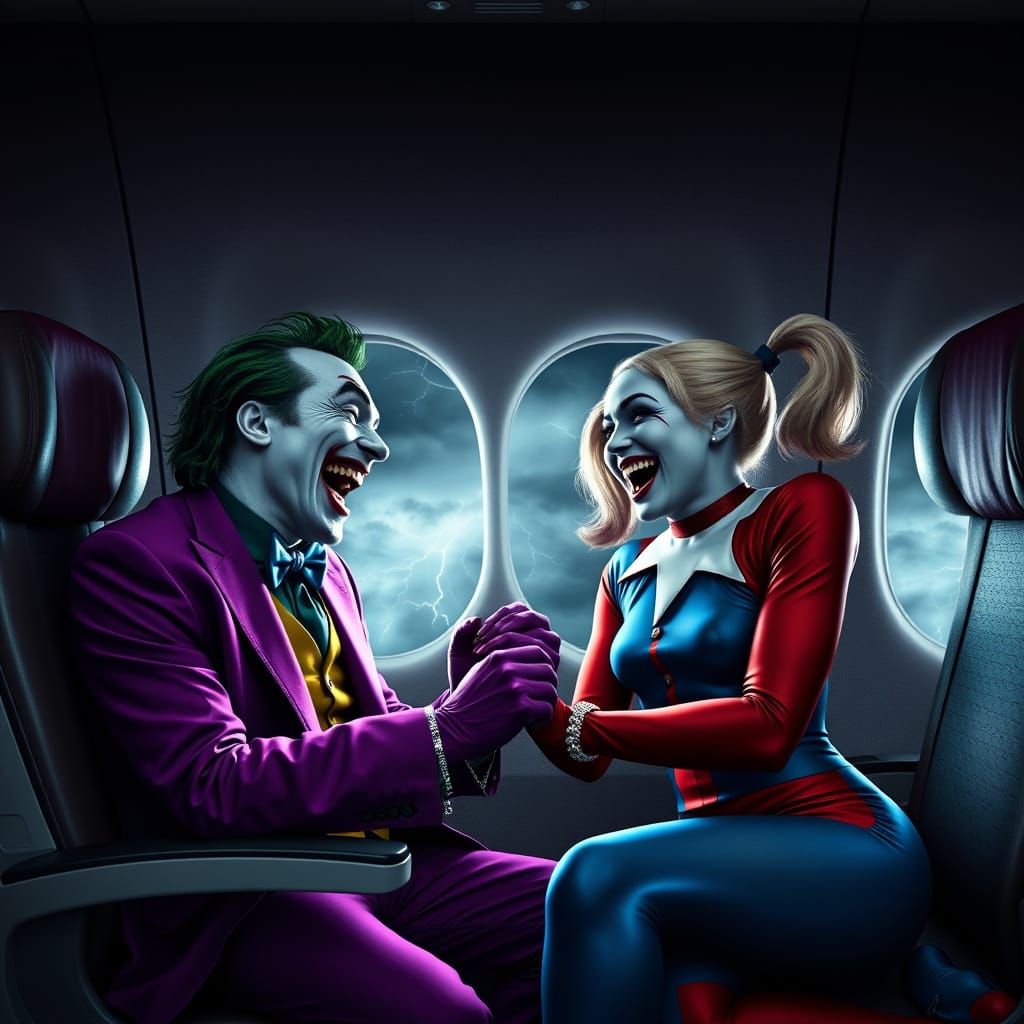 Joker and Harley Quinn's Chaotic Airplane Ride