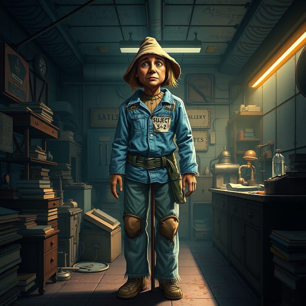 Scarecrow Subject S-12 in Mad Scientist's Lab, Syd Mead-Insp...