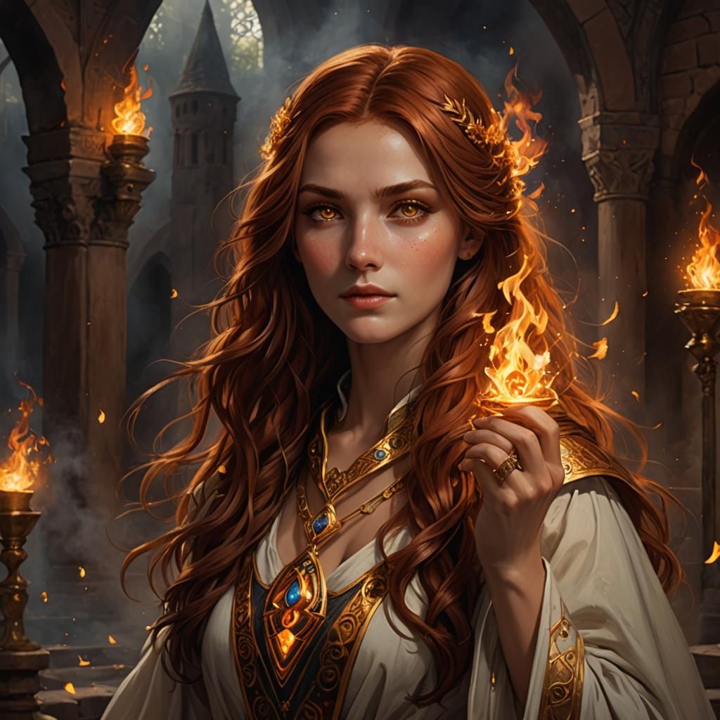 Fiery Priestess: Healer and Scholar