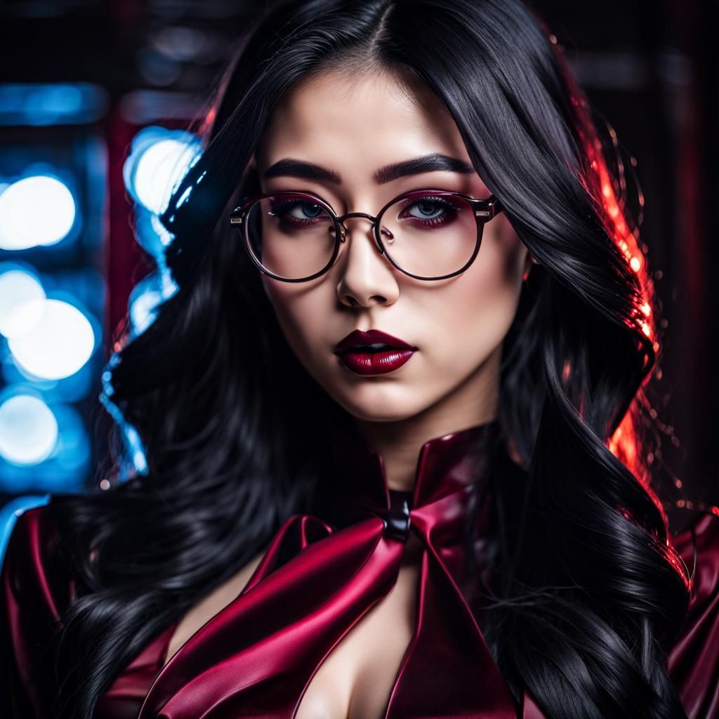 Ethereal Japanese Girl Portrait in Oils