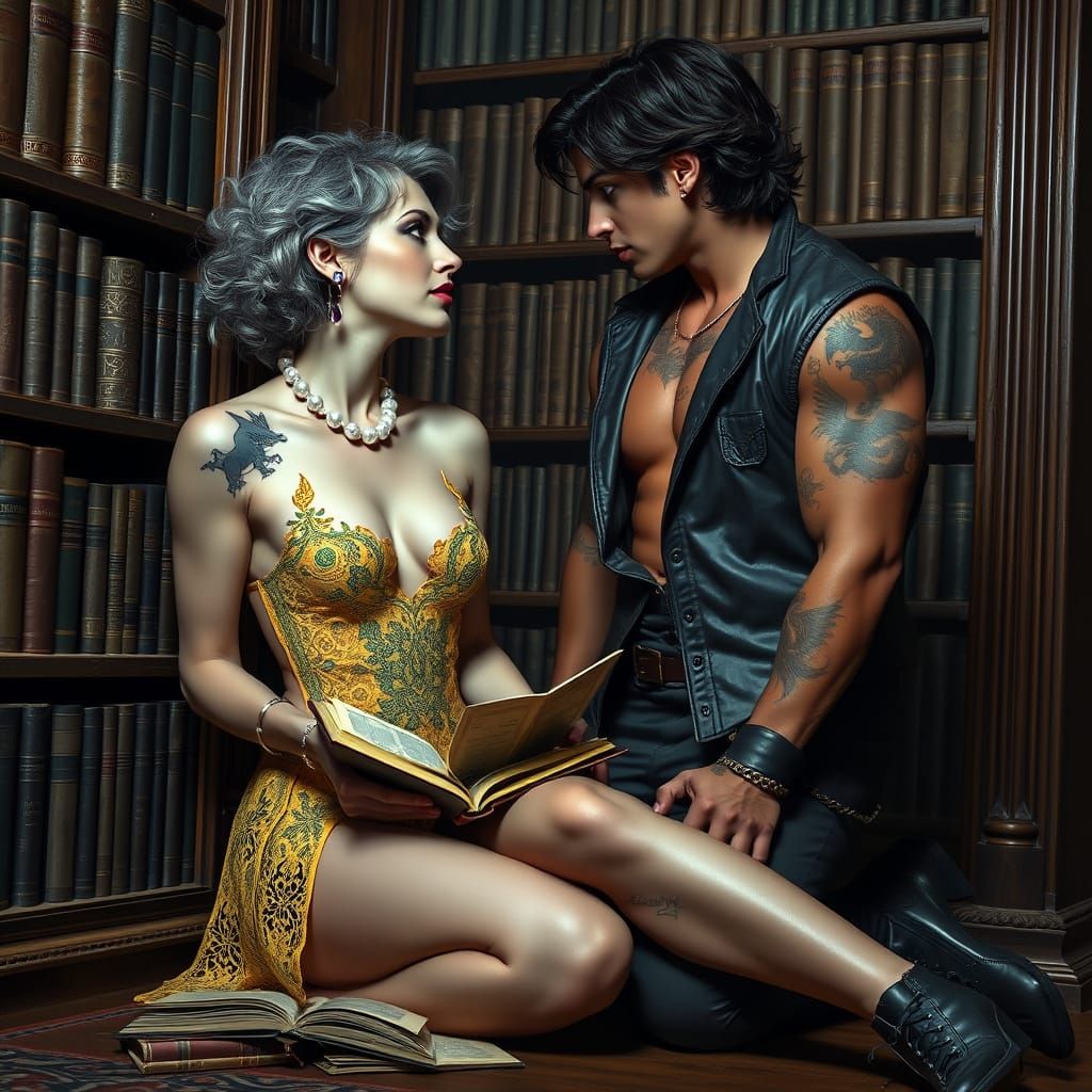 Mysterious Vampire Maiden Enchants Egyptian God in Steampunk...