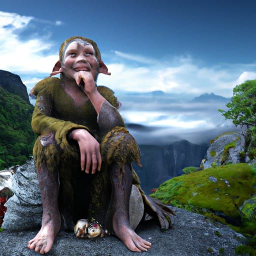 Little Jack Horner smiling as he's no longer sitting on that corner