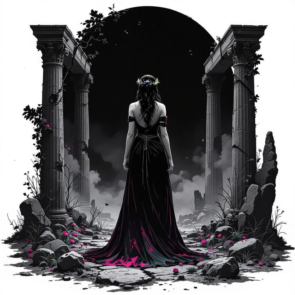 Persephone, Goddess of Spring, in Vivid Color