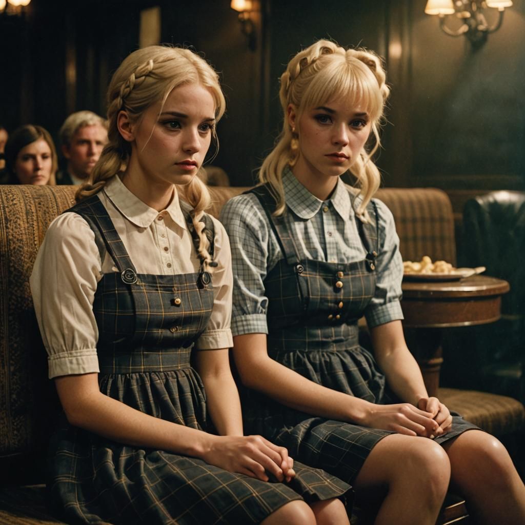 Boy in Dress on Train: Cinematic Film Still