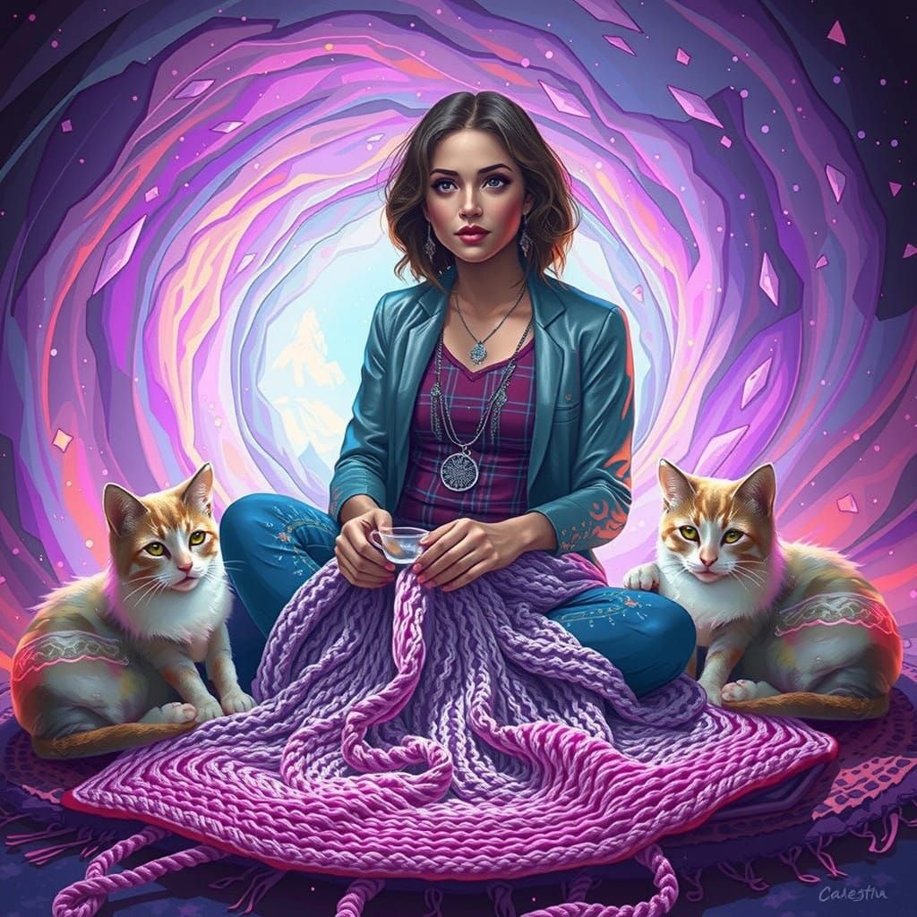 Cozy Mountain Serenity in Warm Golden Light