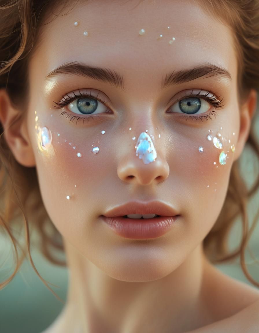 Realistic Pearl Portrait in Rembrandt Lighting