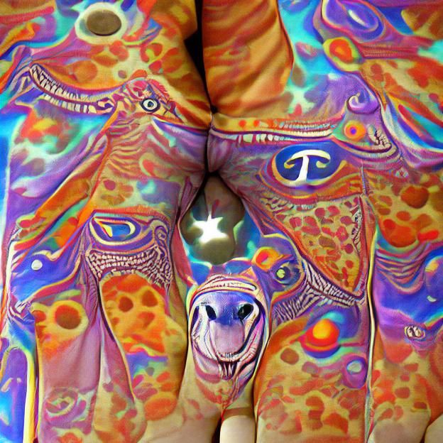 Abstract Cosmic Landscape with Nebulas and Stars