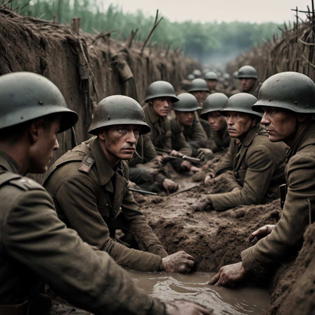 Trench Warfare Epic in Cinematic Style