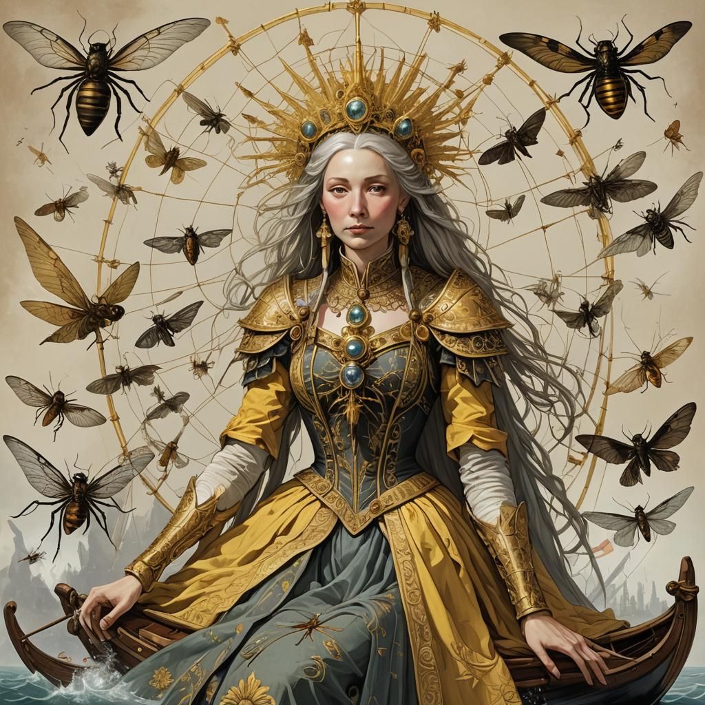 Angelic Spider Queen in Detailed Matte Painting