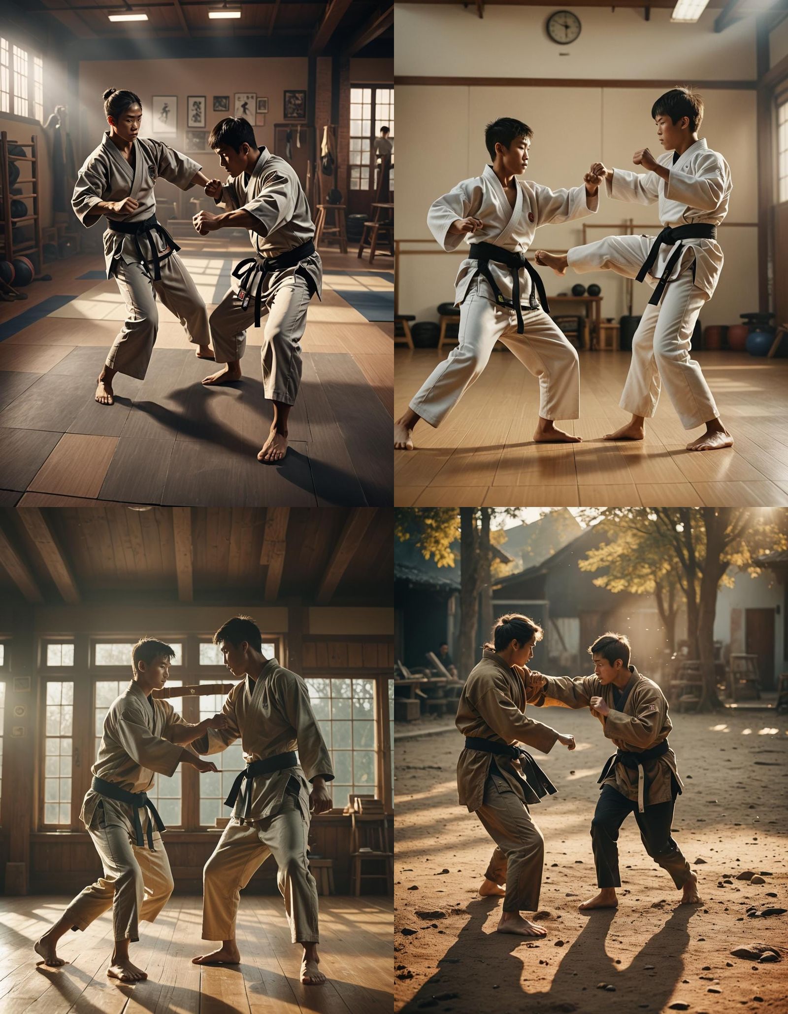 Martial Arts Takedown Technique Demonstrated in Slow Motion
