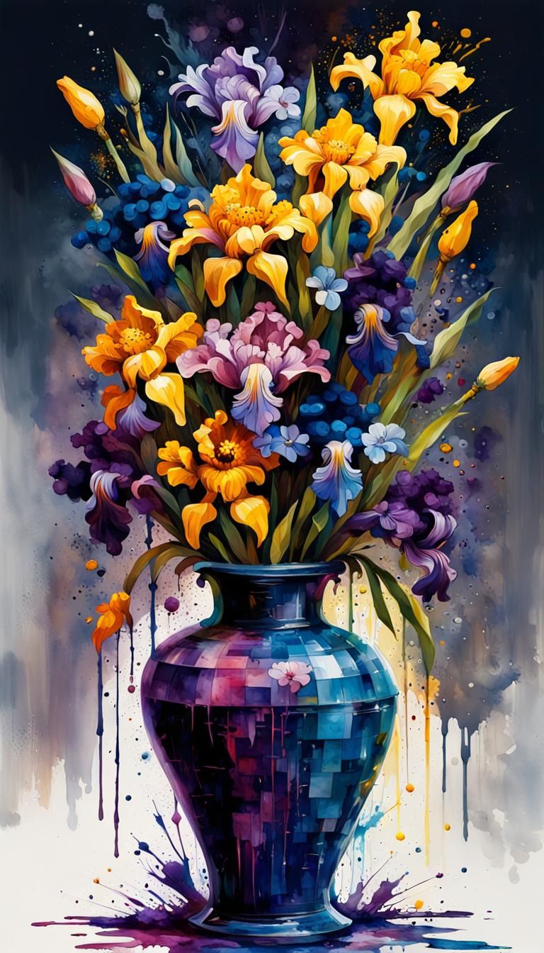 Ornate flower vase