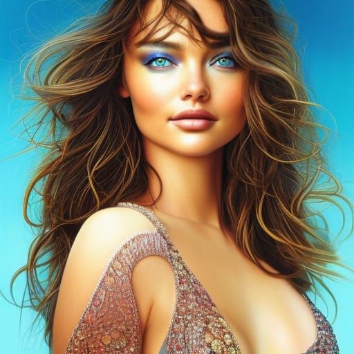 Composite Portrait of a Woman in Art Nouveau Style