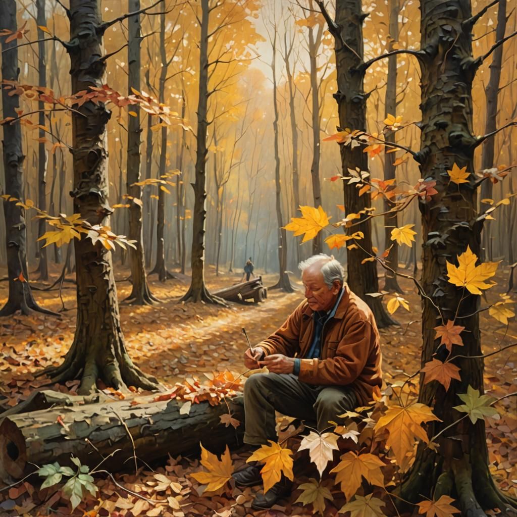 Leaf Painter Captures Autumn in Oils