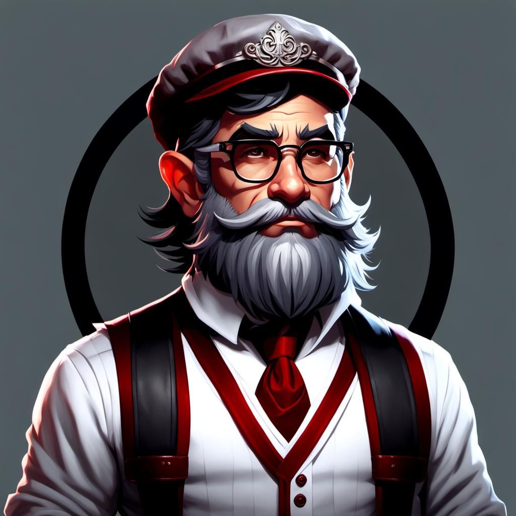 Fantasy Gnome Portrait in Hyperdetailed Style