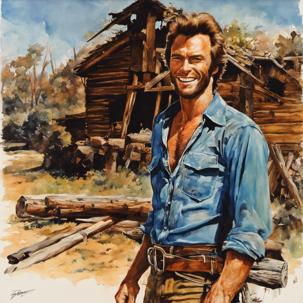 1970s Clint Eastwood, fixing stuff 🎦🎞️