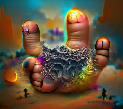 Happy Big Toe: Psychedelic Artstation Concept