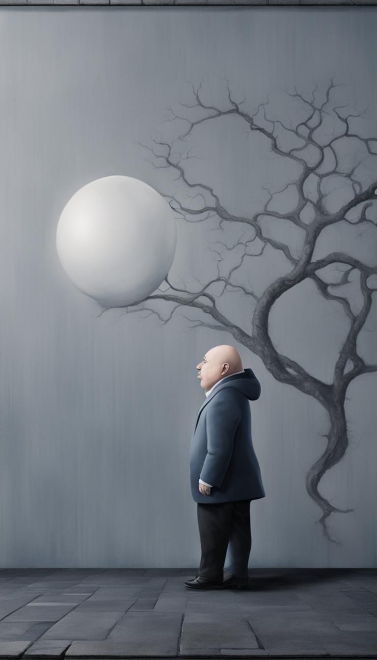 Photorealistic Humpty Dumpty on a Wall