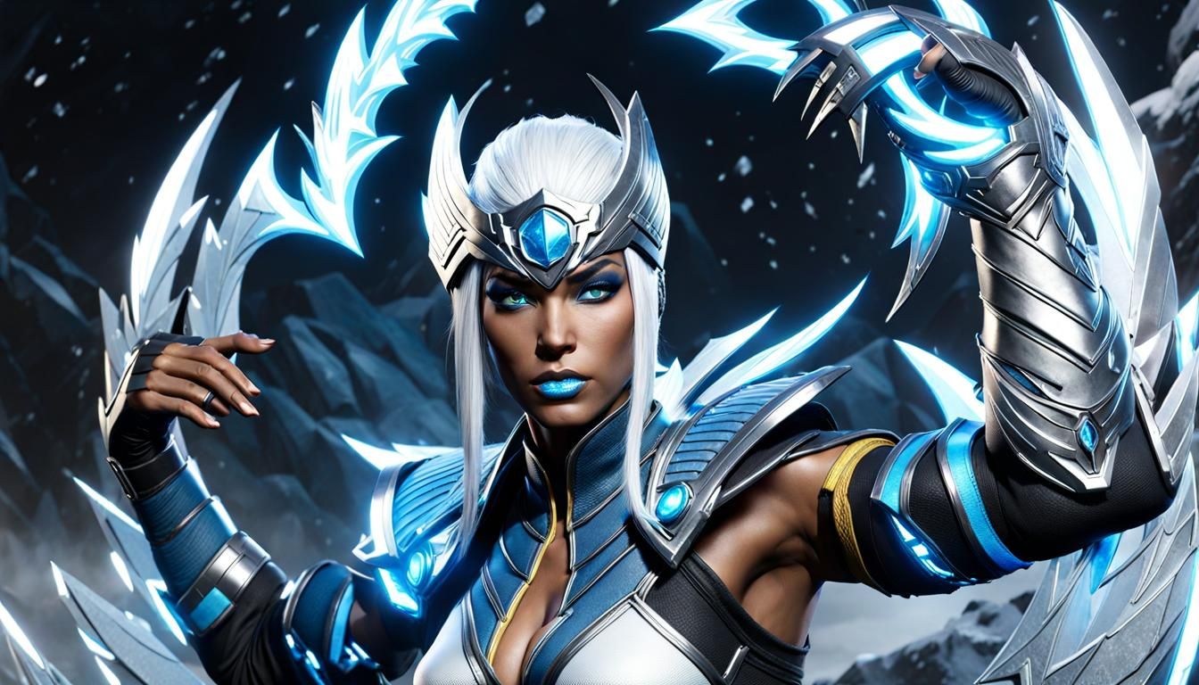 Hyperrealistic Fusion: Frost and Storm in Fantasy Style
